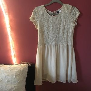 Lace & Chiffon Mini Dress